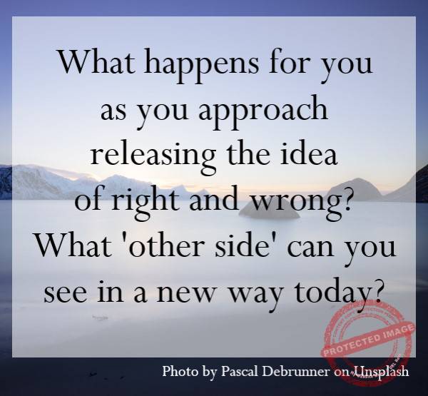 What 'other side' can you see in a new way today?