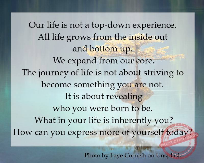 What in your life is inherently you?