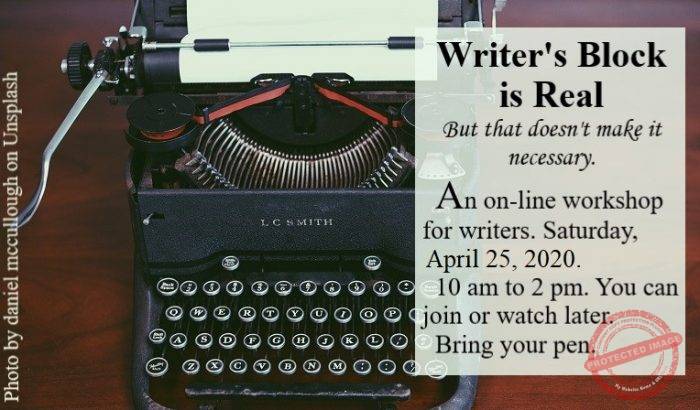 Writer's Block is Real - but that doesn't make it necessary Workshop