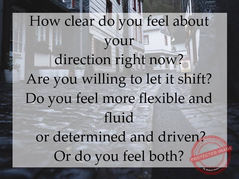 Do you feel more flexible and fluid or determined and driven?
